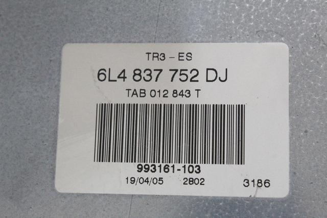 MEHANIZEM DVIGA SPREDNJIH STEKEL  OEM N. 17079 SISTEMA ALZACRISTALLO PORTA ANTERIORE ELETTR ORIGINAL REZERVNI DEL SEAT IBIZA 6L1 MK3 (01/2002 - 01/2006) DIESEL LETNIK 2005