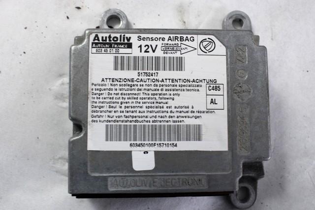 KIT AIRBAG KOMPLET OEM N. 17449 KIT AIRBAG COMPLETO ORIGINAL REZERVNI DEL LANCIA Y YPSILON 843 (2003-2006) BENZINA LETNIK 2005