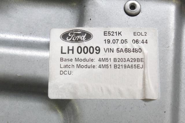 MEHANIZEM DVIGA SPREDNJIH STEKEL  OEM N. 18303 SISTEMA ALZACRISTALLO PORTA ANTERIORE ELETTR ORIGINAL REZERVNI DEL FORD FOCUS DA HCP DP MK2 BER/SW (2005 - 2008) BENZINA LETNIK 2007