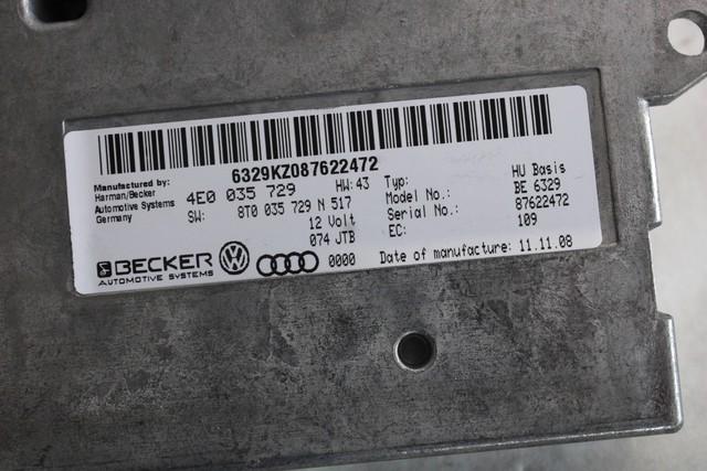 RAZNE KRMILNE ENOTE  OEM N. 4E0035729 ORIGINAL REZERVNI DEL AUDI A4 B8 8K2 BER/SW/CABRIO (2007 - 11/2015) DIESEL LETNIK 2008