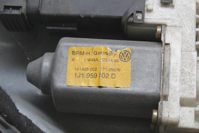 MEHANIZEM DVIGA SPREDNJIH STEKEL  OEM N. 8799 SISTEMA ALZACRISTALLO PORTA ANTERIORE ELETTRI ORIGINAL REZERVNI DEL VOLKSWAGEN GOLF IV 1J1 1E7 1J5 MK4 BER/SW (1998 - 2004) BENZINA LETNIK 1999