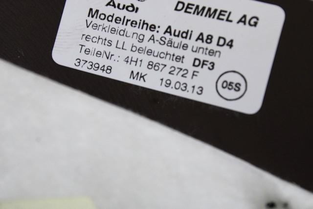 NOTRANJA OBLOGA PRAGA  OEM N. 4H1867272FDF3 ORIGINAL REZERVNI DEL AUDI A8 D4/4H (2009 -2013)DIESEL LETNIK 2013