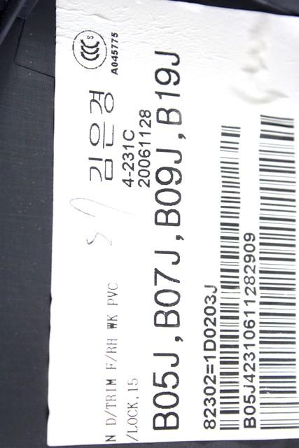 NOTRANJA OBLOGA SPREDNJIH VRAT OEM N. PNADTKICARENSUNMK3MV5P ORIGINAL REZERVNI DEL KIA CARENS UN MK3 (2006 - 2013) DIESEL LETNIK 2008