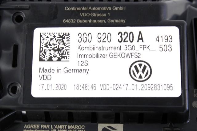 KILOMETER STEVEC OEM N. 3G0920320A ORIGINAL REZERVNI DEL VOLKSWAGEN PASSAT B8 3G5 CB5 BER/SW/ALLTRACK (DAL 2015)DIESEL LETNIK 2020