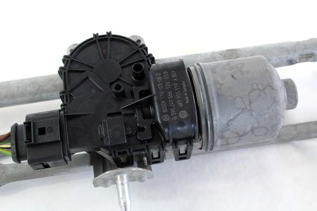 MOTORCEK PREDNJIH BRISALCEV OEM N. 6R1955119A ORIGINAL REZERVNI DEL VOLKSWAGEN POLO 6R1 6C1 (06/2009 - 02/2014) DIESEL LETNIK 2010