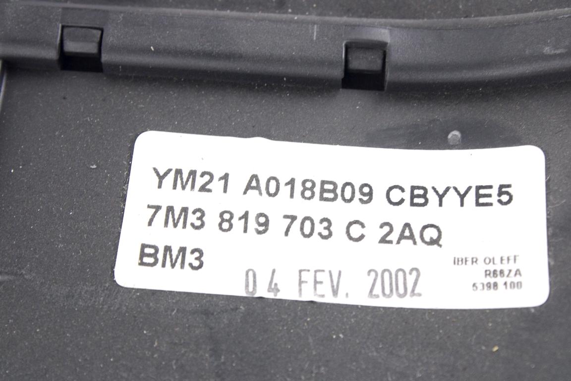 ODVOD ZRAKA OEM N. 7M3819703C2AQ ORIGINAL REZERVNI DEL VOLKSWAGEN SHARAN 7M8 7M9 7M6 R1 (2000 - 2004)DIESEL LETNIK 2002