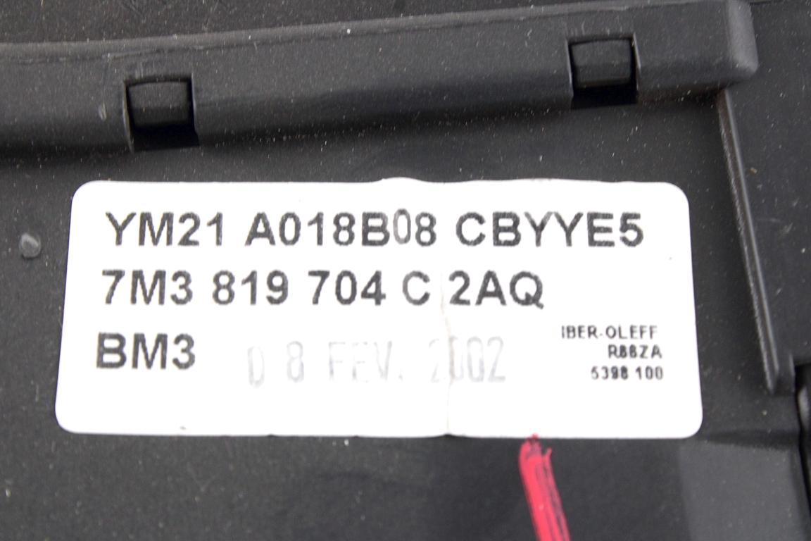 ODVOD ZRAKA OEM N. 7M3819704C2AQ ORIGINAL REZERVNI DEL VOLKSWAGEN SHARAN 7M8 7M9 7M6 R1 (2000 - 2004)DIESEL LETNIK 2002