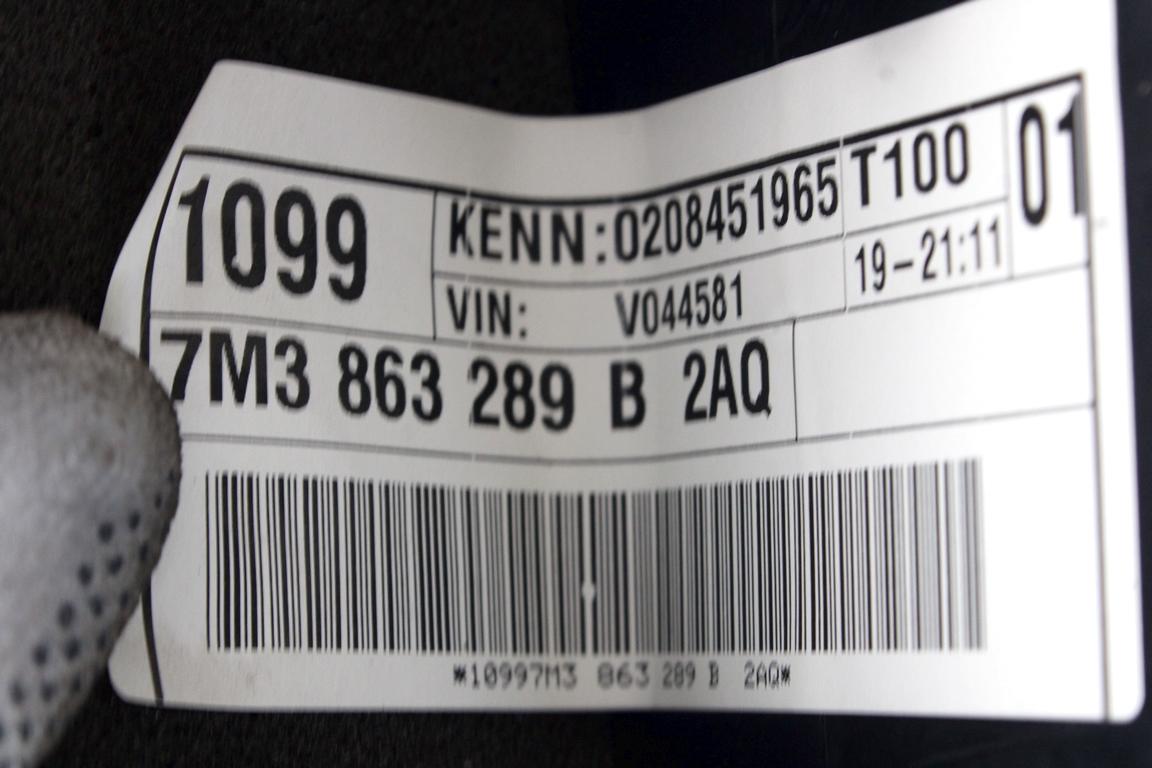 SREDINSKA KONZOLA  OEM N. 7M3863289B ORIGINAL REZERVNI DEL VOLKSWAGEN SHARAN 7M8 7M9 7M6 R1 (2000 - 2004)DIESEL LETNIK 2002