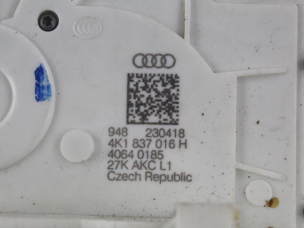 CENTRALNI ZAKLEP SPREDNJIH VRAT  OEM N. 4K1837016H ORIGINAL REZERVNI DEL AUDI A6 C8 BER/SW/ALLROAD (DAL 2018)DIESEL LETNIK 2021