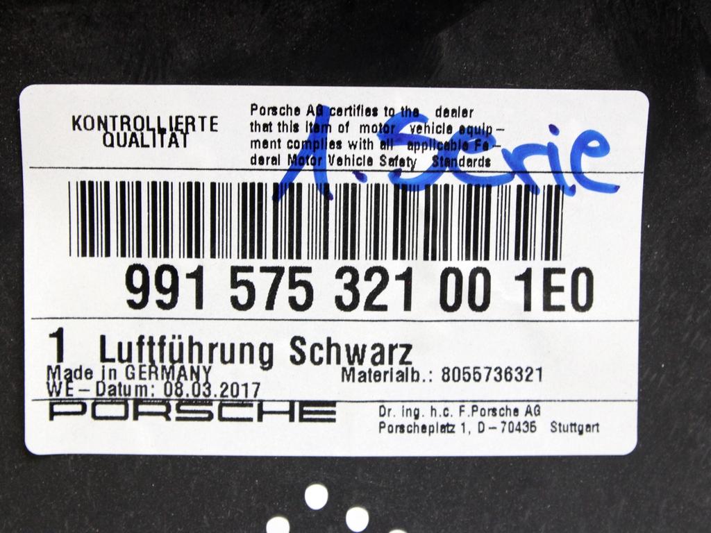 RADIATOR VODE OEM N. 991575321001 ORIGINAL REZERVNI DEL PORSCHE 911 991 (2012 - 2015)BENZINA LETNIK 2012