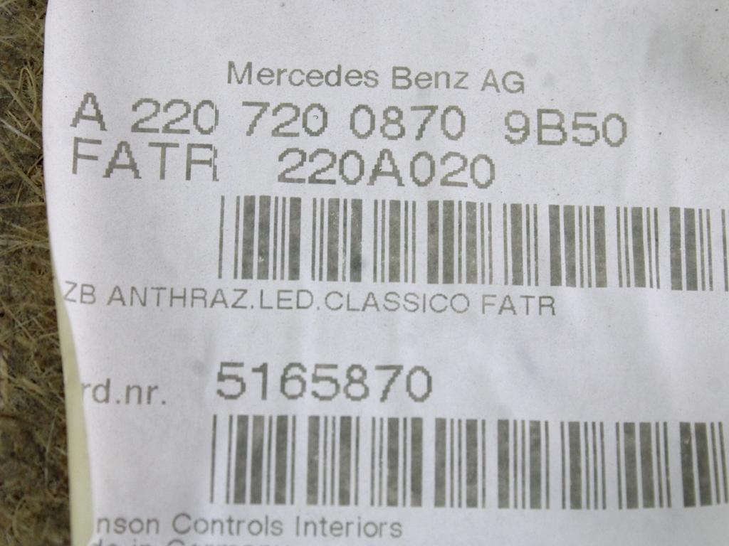 NOTRANJA OBLOGA SPREDNJIH VRAT OEM N. PNADPMBCLASSW220BR4P ORIGINAL REZERVNI DEL MERCEDES CLASSE S W220 (1998 - 2006)DIESEL LETNIK 2000