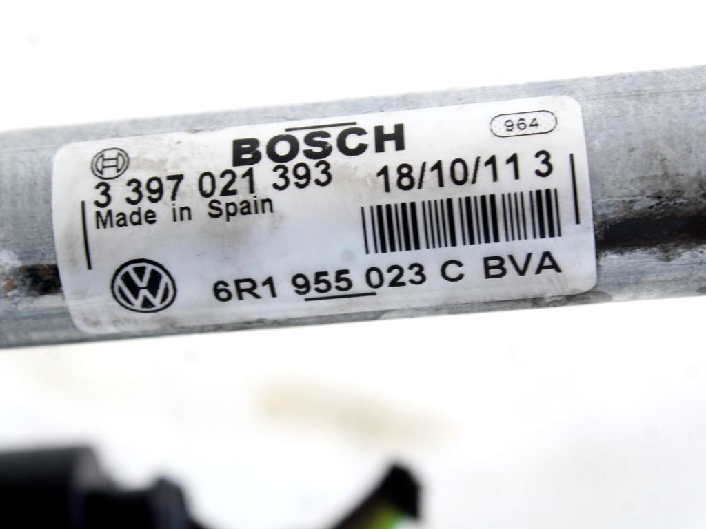 MOTORCEK PREDNJIH BRISALCEV OEM N. 6R1955119A ORIGINAL REZERVNI DEL VOLKSWAGEN POLO 6R1 6C1 (06/2009 - 02/2014) DIESEL LETNIK 2011