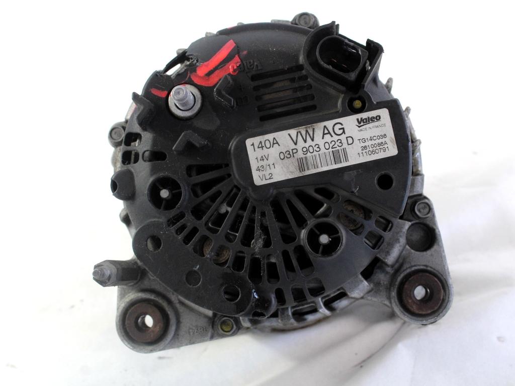 ALTERNATOR OEM N. 03P903023D ORIGINAL REZERVNI DEL VOLKSWAGEN POLO 6R1 6C1 (06/2009 - 02/2014) DIESEL LETNIK 2011