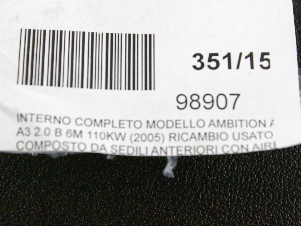 VRATNI PANEL OEM N. PNPDTADA38PBR5P ORIGINAL REZERVNI DEL AUDI A3 MK2 8P 8PA 8P1 (2003 - 2008)BENZINA LETNIK 2005