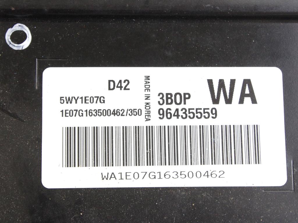 OSNOVNA KRMILNA ENOTA DDE / MODUL ZA VBRIZGAVANJE OEM N. 96435559 ORIGINAL REZERVNI DEL CHEVROLET KALOS T200 (2005 - 2008) BENZINA LETNIK 2007