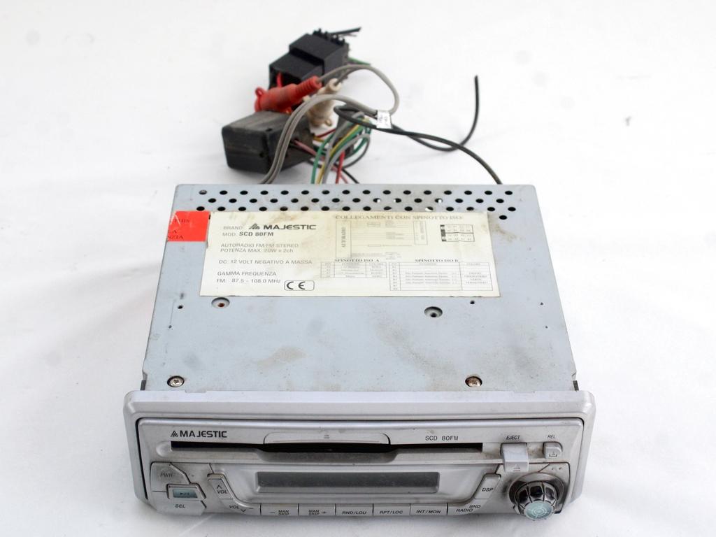 RADIO CD / OJACEVALNIK / IMETNIK HIFI OEM N. SCD80FM ORIGINAL REZERVNI DEL FIAT DOBLO 223 MK1 R (2005 - 2009) DIESEL LETNIK 2008