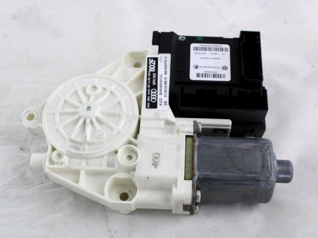 DVIZNI MEHANIZEM SPREDNIH STEKEL  OEM N. 17398 MOTORINO ALZACRISTALLO PORTA ANTERIORE ORIGINAL REZERVNI DEL AUDI A3 MK2 8P 8PA 8P1 (2003 - 2008)DIESEL LETNIK 2005