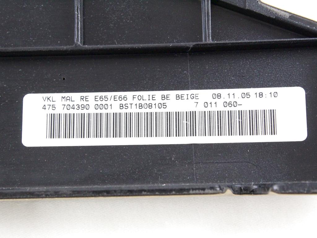 NASLON ZA ROKE/SREDINSKA KONZOLA OEM N. 51168223326 ORIGINAL REZERVNI DEL BMW SERIE 7 E65/E66/E67/E68 LCI R (2005 - 2008) DIESEL LETNIK 2005