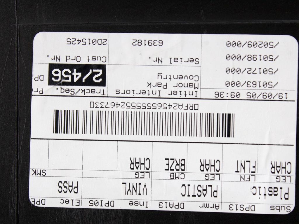 NOTRANJA OBLOGA SPREDNJIH VRAT OEM N. PNADPJGSTYPEX200MK1BR4P ORIGINAL REZERVNI DEL JAGUAR S-TYPE X200 MK1 (1999 - 2006) DIESEL LETNIK 2005