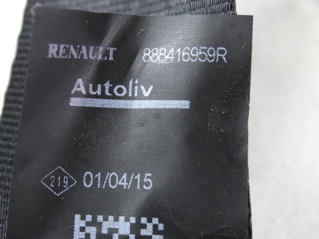 VARNOSTNI PAS OEM N. 888416959R ORIGINAL REZERVNI DEL DACIA SANDERO / SANDERO STEPWAY MK2 (2012 - 2016) BENZINA/GPL LETNIK 2015