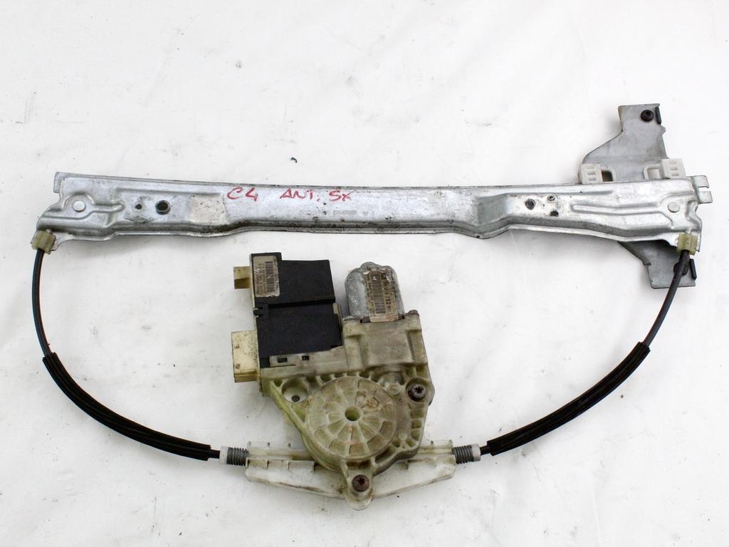 MEHANIZEM DVIGA SPREDNJIH STEKEL  OEM N. 18336 SISTEMA ALZACRISTALLO PORTA ANTERIORE ELETTR ORIGINAL REZERVNI DEL CITROEN C4 MK1 / COUPE L LC (2004 - 08/2009) DIESEL LETNIK 2009