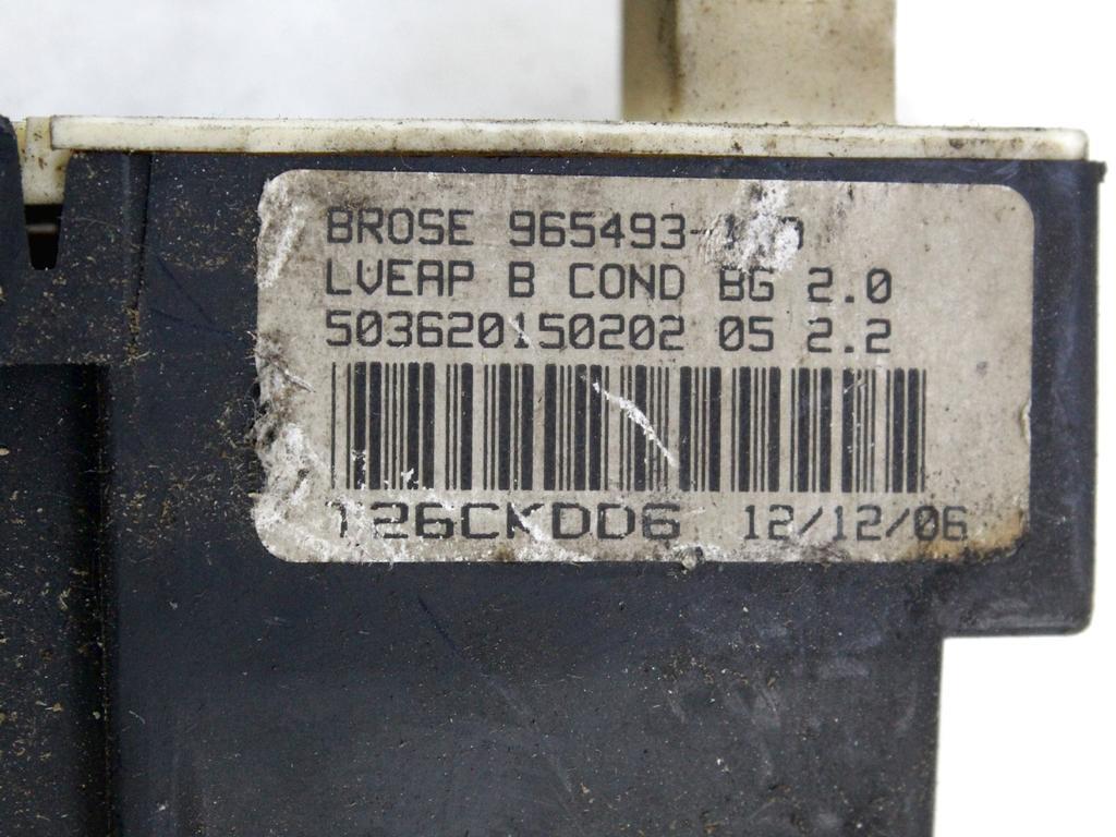 MEHANIZEM DVIGA SPREDNJIH STEKEL  OEM N. 18336 SISTEMA ALZACRISTALLO PORTA ANTERIORE ELETTR ORIGINAL REZERVNI DEL CITROEN C4 MK1 / COUPE L LC (2004 - 08/2009) DIESEL LETNIK 2009