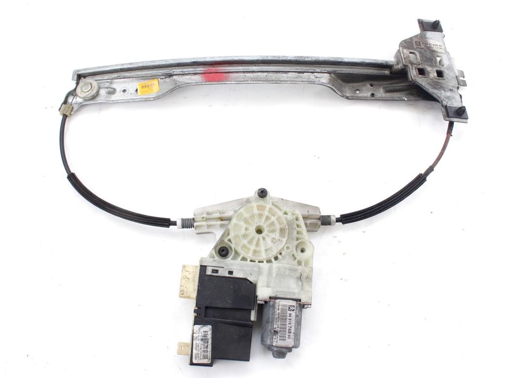 MEHANIZEM DVIGA SPREDNJIH STEKEL  OEM N. 18336 SISTEMA ALZACRISTALLO PORTA ANTERIORE ELETTR ORIGINAL REZERVNI DEL CITROEN C4 MK1 / COUPE L LC (2004 - 08/2009) DIESEL LETNIK 2009