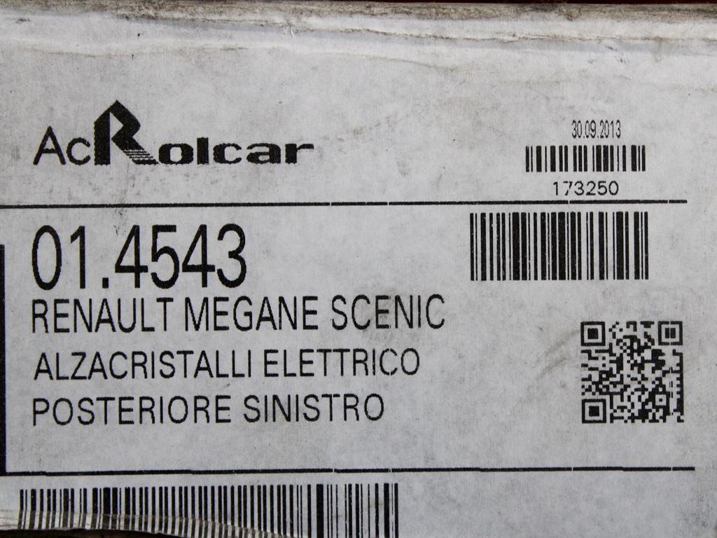 MEHANIZEM DVIGA SPREDNJIH STEKEL  OEM N. 5251 SISTEMA ALZACRISTALLO PORTA ANTERIORE ELETTRI ORIGINAL REZERVNI DEL RENAULT MEGANE MK1 BA0/1 EA0/1 LA0/1 DA0/1 KA0/1 (1995 -2003)BENZINA LETNIK 1996