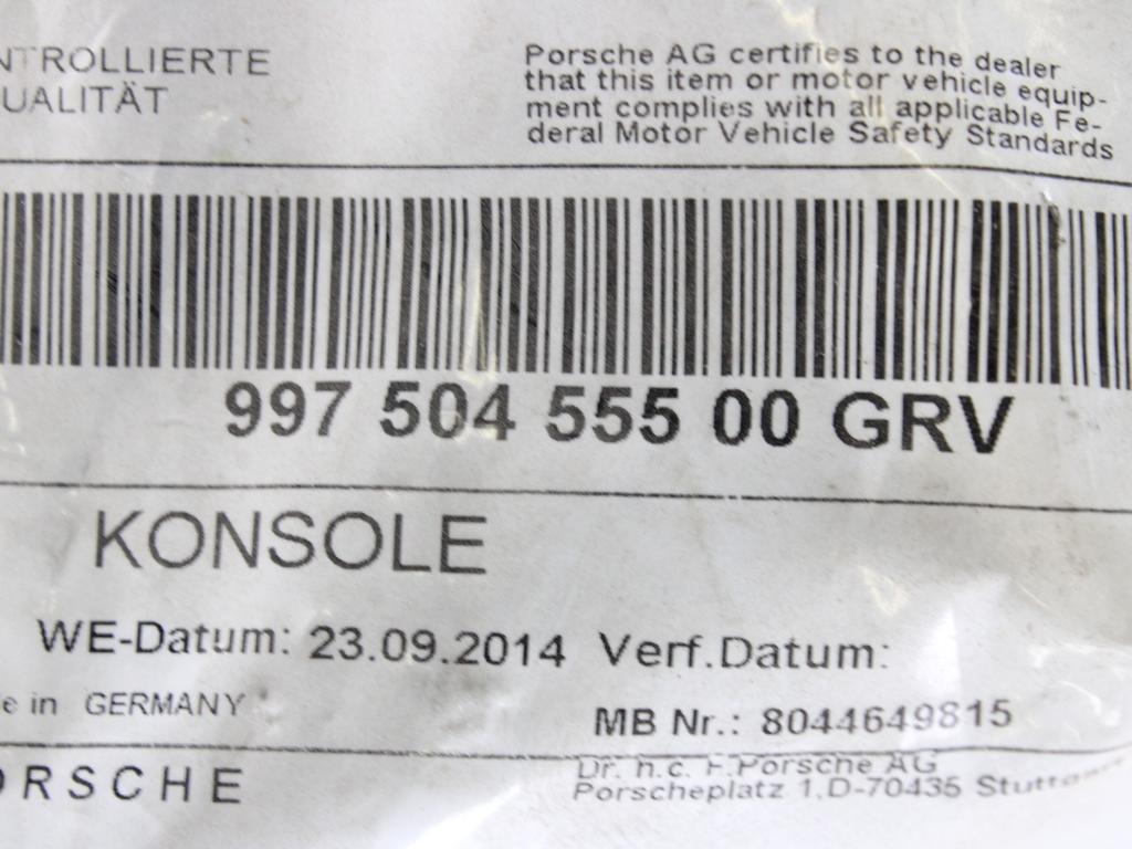 NOSILCI ODBIJACA  OEM N. 99750455500GRV ORIGINAL REZERVNI DEL PORSCHE 911 997 R (2008 - 2012)BENZINA LETNIK 2008