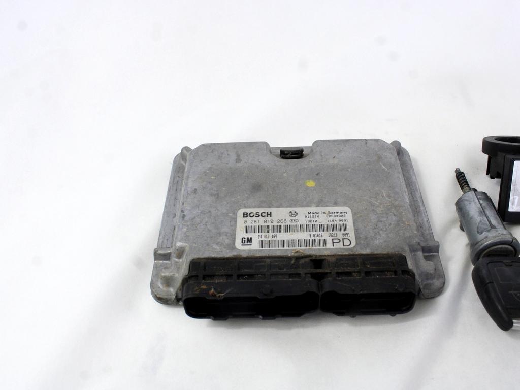 KOMPLET ODKLEPANJE IN VZIG  OEM N. 15333 KIT ACCENSIONE AVVIAMENTO ORIGINAL REZERVNI DEL OPEL ZAFIRA A T98 (1999 - 2005) DIESEL LETNIK 2002