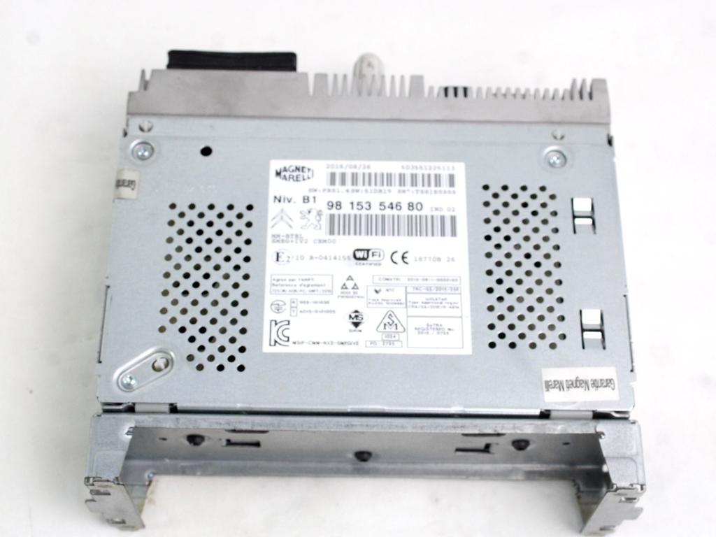 RADIO CD / OJACEVALNIK / IMETNIK HIFI OEM N. 9815354680 ORIGINAL REZERVNI DEL CITROEN C3 MK2 SC (2009 - 2016) BENZINA LETNIK 2016