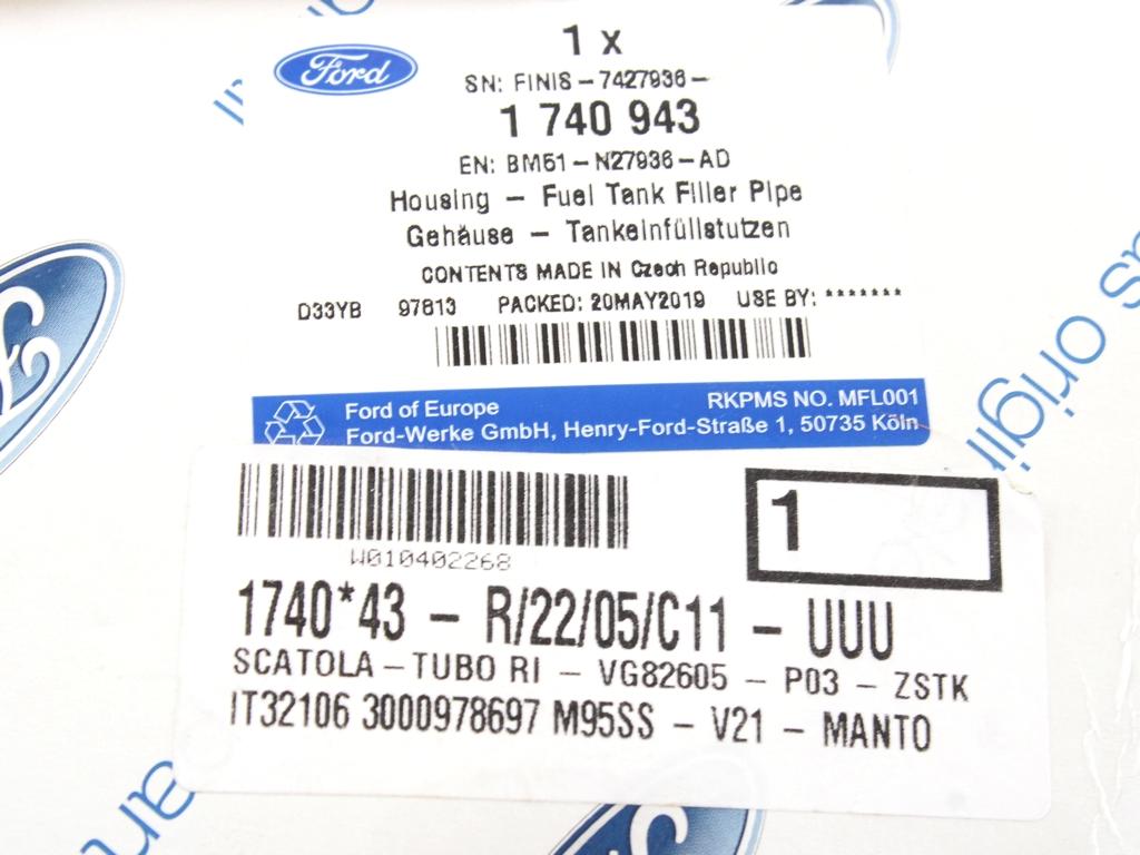 LOPUTA GORIVA OEM N. BM51N27936AD ORIGINAL REZERVNI DEL FORD FOCUS MK3 4P/5P/SW (2011 - 2014)DIESEL LETNIK 2011