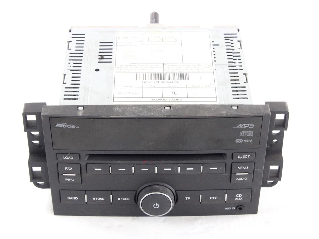 RADIO CD / OJACEVALNIK / IMETNIK HIFI OEM N. 96989221 ORIGINAL REZERVNI DEL CHEVROLET AVEO MK1 T250 (2006 - 2011) BENZINA/GPL LETNIK 2010