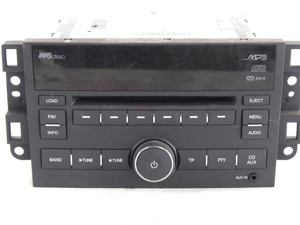 RADIO CD / OJACEVALNIK / IMETNIK HIFI OEM N. 96989221 ORIGINAL REZERVNI DEL CHEVROLET AVEO MK1 T250 (2006 - 2011) BENZINA/GPL LETNIK 2010