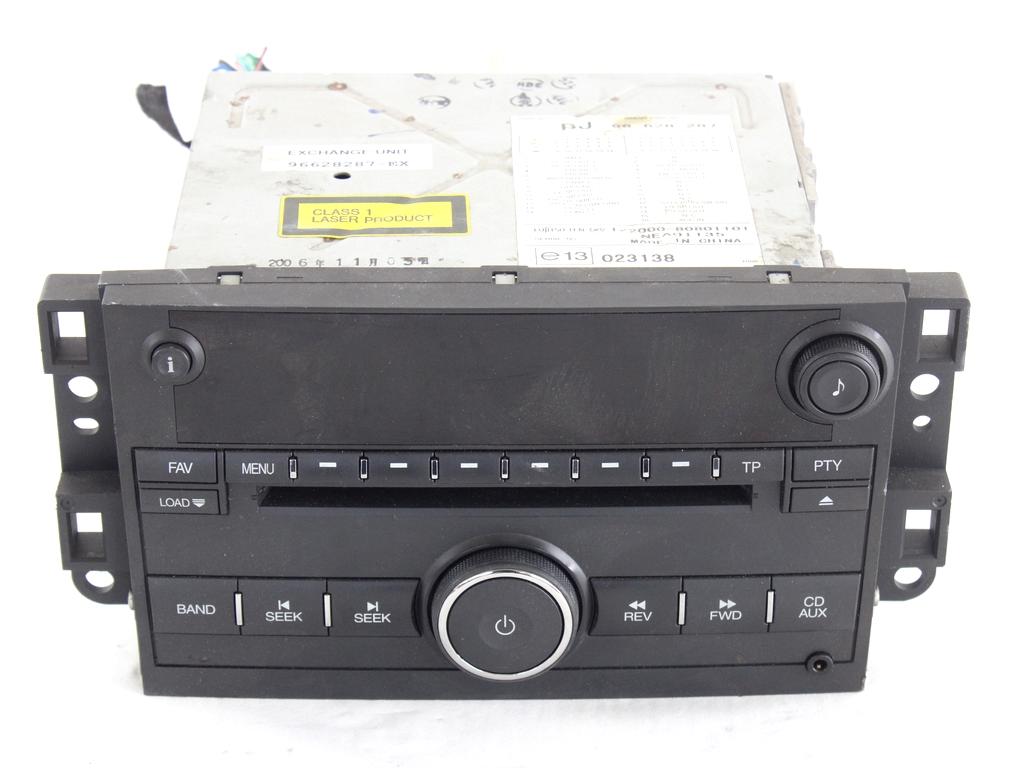 RADIO CD / OJACEVALNIK / IMETNIK HIFI OEM N. 96628287 ORIGINAL REZERVNI DEL CHEVROLET EPICA KL1 (2006 - 2011)BENZINA LETNIK 2008