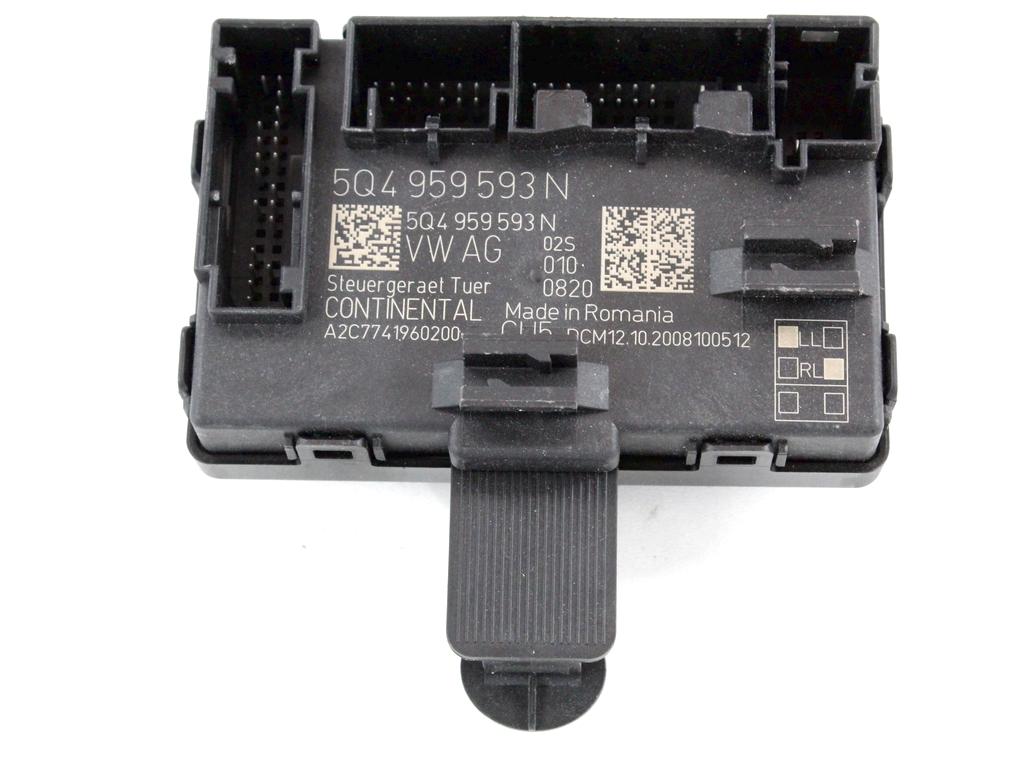 RACUNALNIK VRAT IN STEKEL OEM N. 5Q4959593N ORIGINAL REZERVNI DEL VOLKSWAGEN T-ROC A11 (DAL 2017)  DIESEL LETNIK 2020