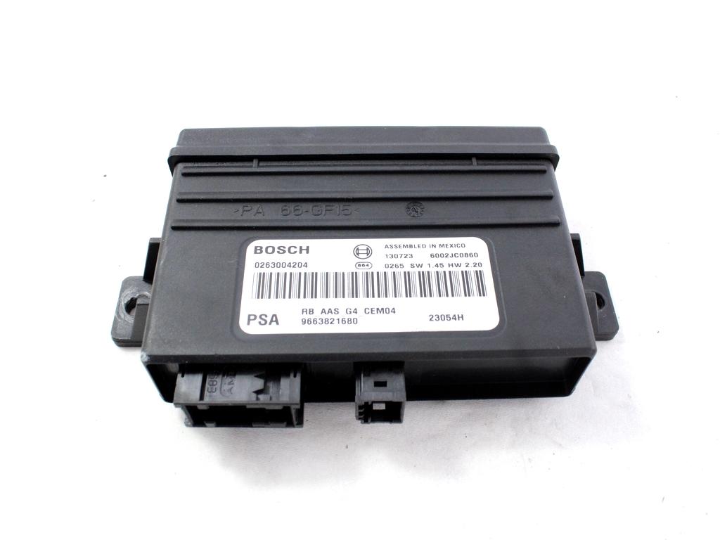 ECU PARKIRNI SENZORJI OEM N. 9663821680 ORIGINAL REZERVNI DEL CITROEN C3 PICASSO MK1R (2012 - 2017) DIESEL LETNIK 2013