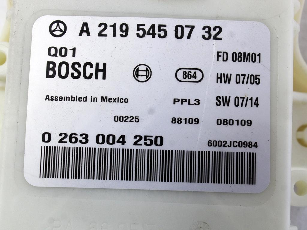 ECU PARKIRNI SENZORJI OEM N. A2195450732 ORIGINAL REZERVNI DEL MERCEDES CLASSE CLS C219 BER (2004 - 2010)DIESEL LETNIK 2008