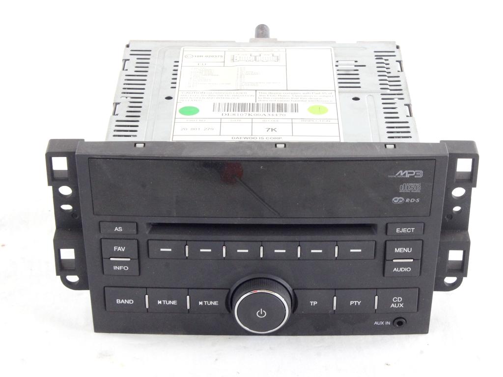 RADIO CD / OJACEVALNIK / IMETNIK HIFI OEM N. 20801279 ORIGINAL REZERVNI DEL CHEVROLET CAPTIVA MK1 C100 (2006 - 2011) DIESEL LETNIK 2009