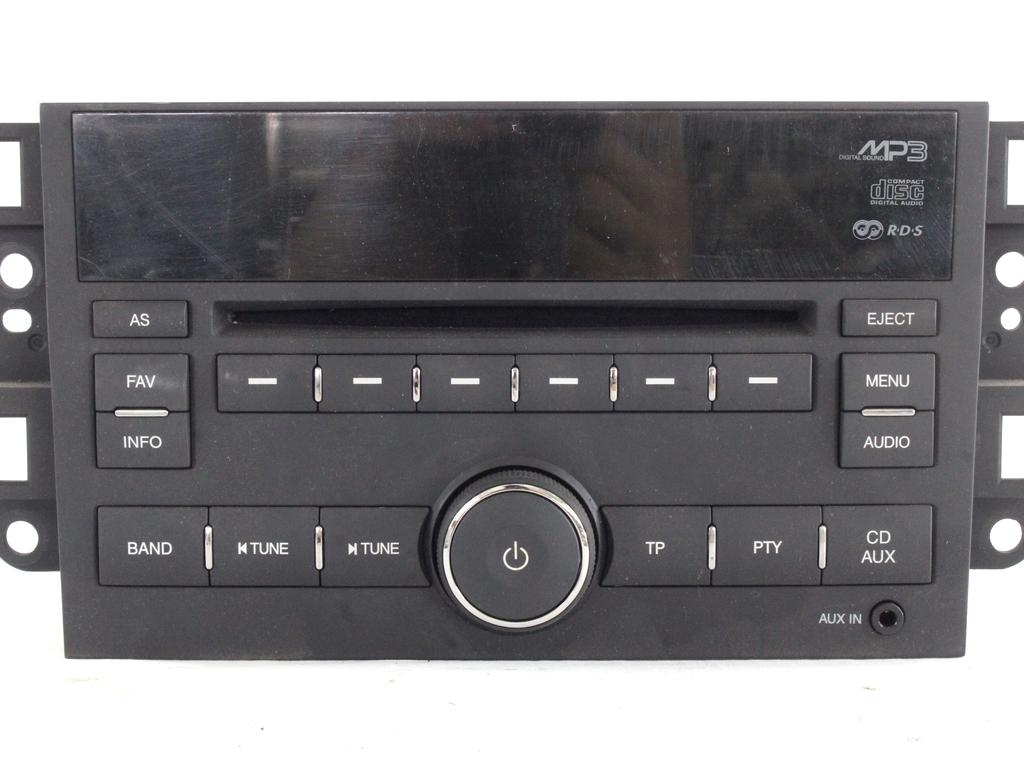 RADIO CD / OJACEVALNIK / IMETNIK HIFI OEM N. 20801279 ORIGINAL REZERVNI DEL CHEVROLET CAPTIVA MK1 C100 (2006 - 2011) DIESEL LETNIK 2009