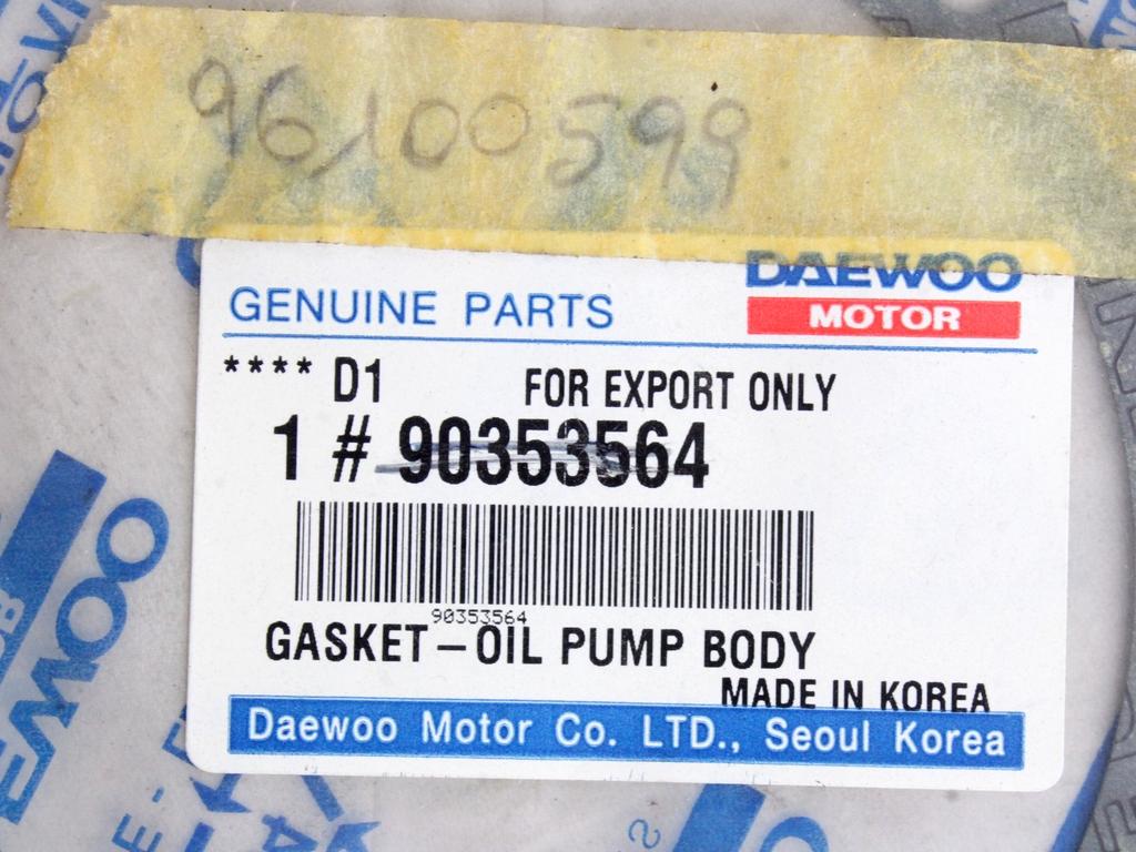 90353564 GUARNIZIONE POMPA OLIO DAEWOO ESPERO 1.5 16V 66 KW (1997) RICAMBIO NUOVO