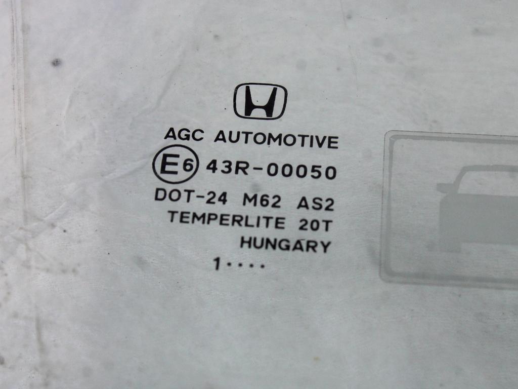 STEKLO SPREDNJIH DESNIH VRAT OEM N. 73300SWYG00 ORIGINAL REZERVNI DEL HONDA CRV RD MK3 (2006 -2012)DIESEL LETNIK 2012