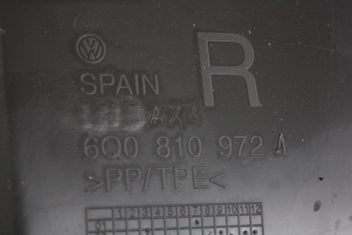 ZADNJI KOLOTEK  OEM N. 6Q0810972A ORIGINAL REZERVNI DEL VOLKSWAGEN POLO 9N R (2005 - 10/2009) DIESEL LETNIK 2006