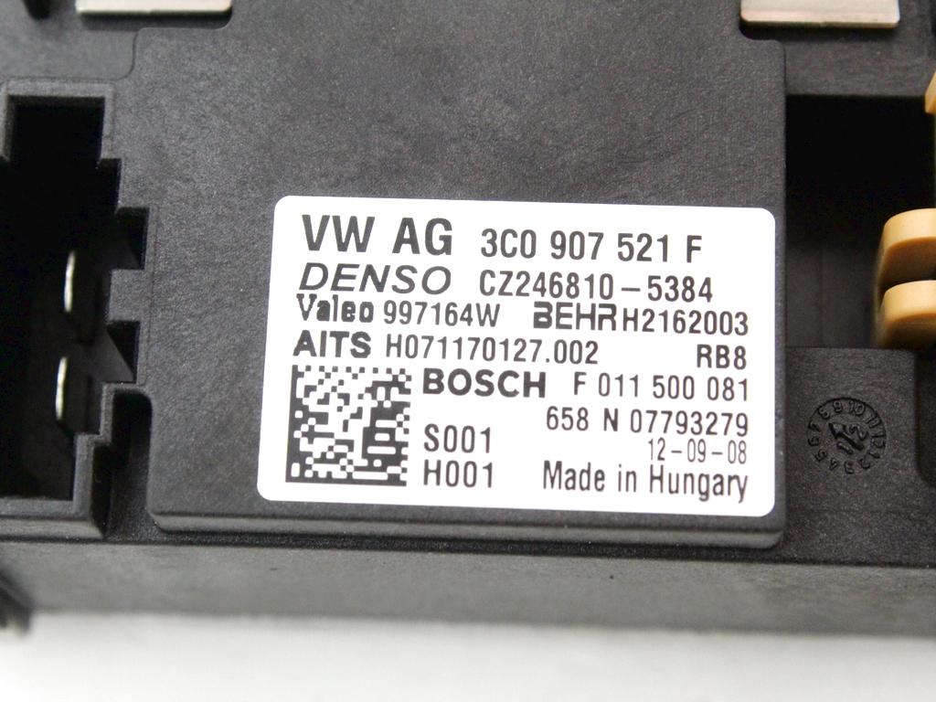 REGULATOR PREZRACEVANJA OEM N. 3C0907521F ORIGINAL REZERVNI DEL VOLKSWAGEN TOURAN 1T3 MK1 R2 (2010 - 2015) DIESEL LETNIK 2012