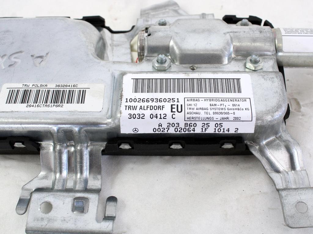 AIRBAG VRATA OEM N. A2038602505 ORIGINAL REZERVNI DEL MERCEDES CLASSE C W203 BER/SW (2000 - 2007) DIESEL LETNIK 2002