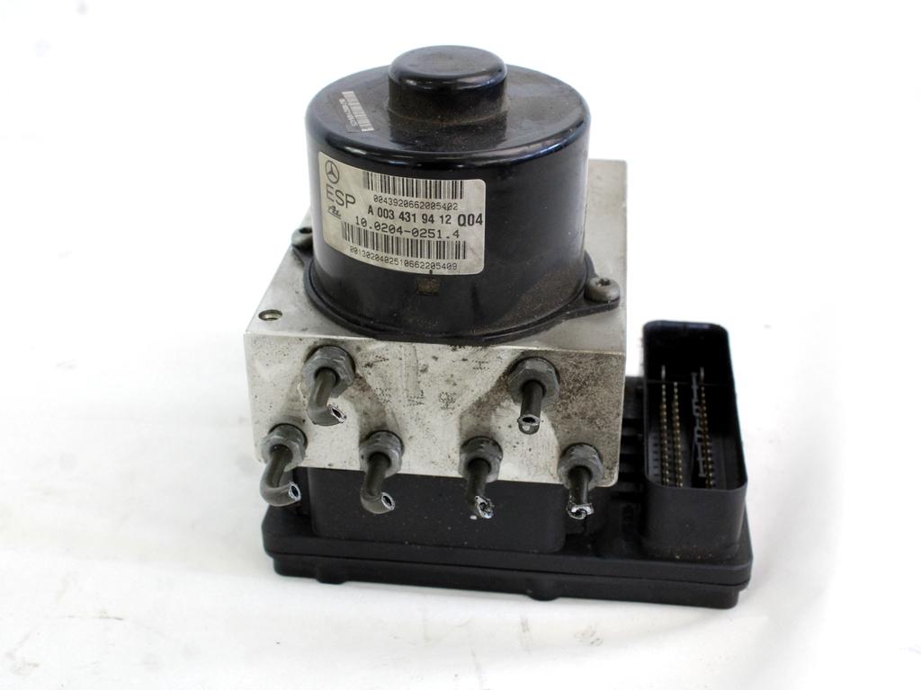 ABS AGREGAT S PUMPO OEM N. A0034319412 ORIGINAL REZERVNI DEL MERCEDES CLASSE C W203 BER/SW (2000 - 2007) DIESEL LETNIK 2002