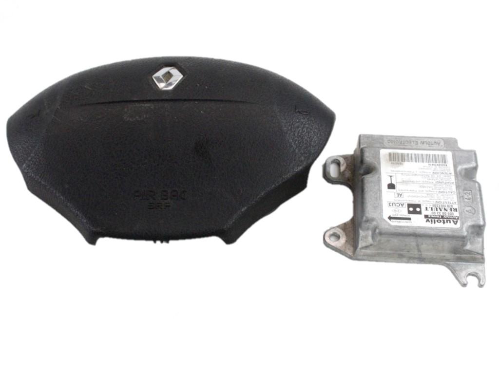 KIT AIRBAG KOMPLET OEM N. 19218 KIT AIRBAG COMPLETO ORIGINAL REZERVNI DEL RENAULT KANGOO KC0/1 MK1 R (2003-2008) DIESEL LETNIK 2006