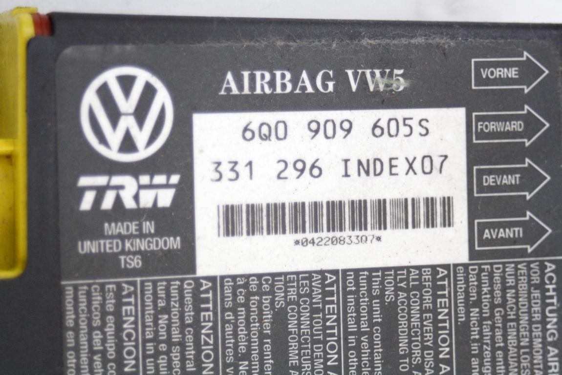 KIT AIRBAG KOMPLET OEM N. 468445 KIT AIRBAG COMPLETO ORIGINAL REZERVNI DEL VOLKSWAGEN POLO 9N (10/2001 - 2005) BENZINA LETNIK 2002