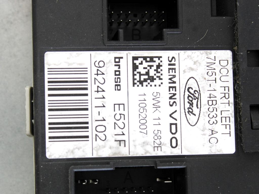 MEHANIZEM DVIGA SPREDNJIH STEKEL  OEM N. 22530 SISTEMA ALZACRISTALLO PORTA ANTERIORE ELETTR ORIGINAL REZERVNI DEL FORD FOCUS CMAX DM2 MK1 R (04/2007 - 2010) DIESEL LETNIK 2007