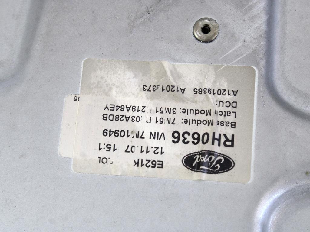 MEHANIZEM DVIGA SPREDNJIH STEKEL  OEM N. 22530 SISTEMA ALZACRISTALLO PORTA ANTERIORE ELETTR ORIGINAL REZERVNI DEL FORD FOCUS CMAX DM2 MK1 R (04/2007 - 2010) DIESEL LETNIK 2007